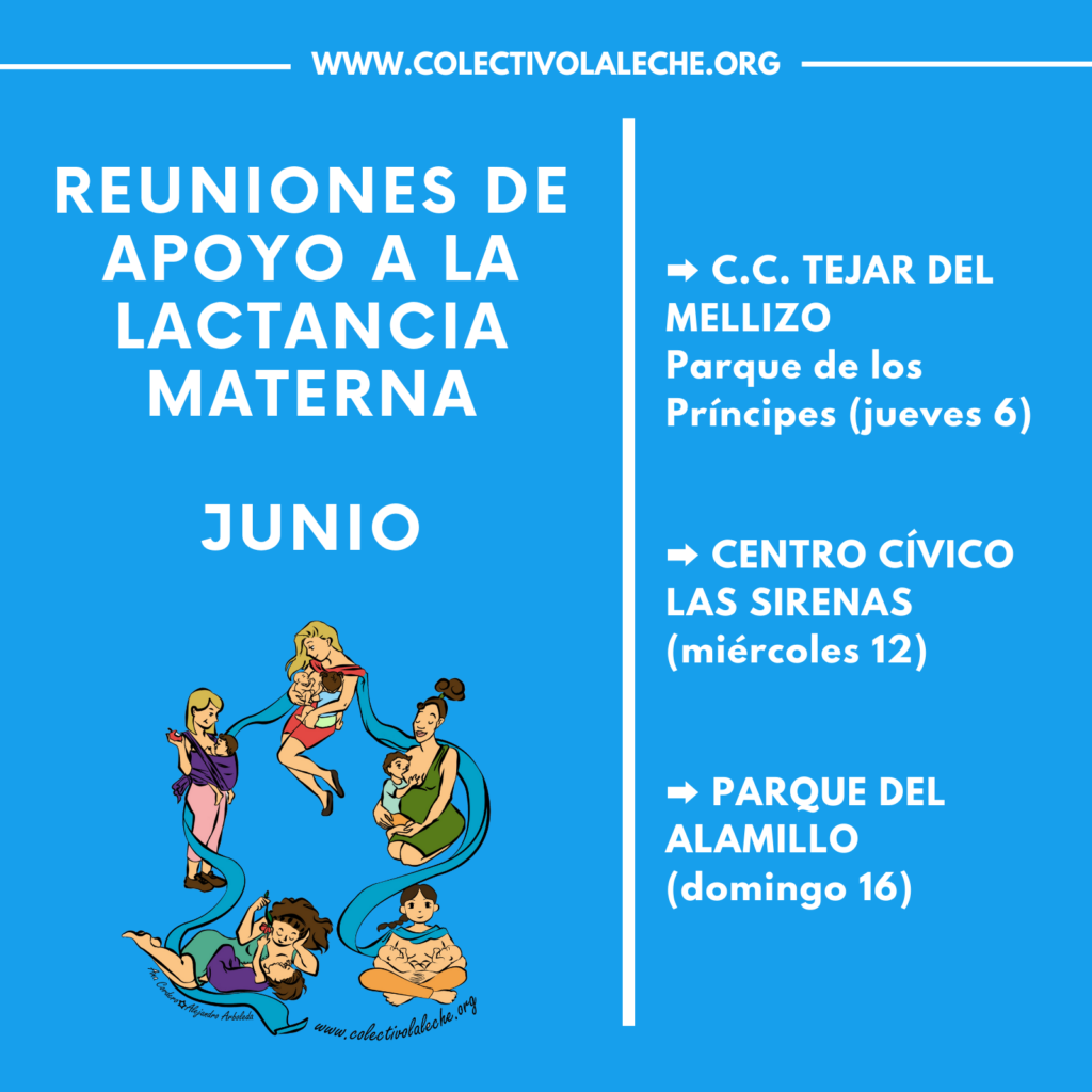 Reuniones de apoyo a la lactancia materna en Sevilla. Junio 2024
